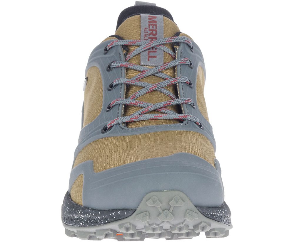 Merrell Hiking Shoes Yellow/Grey - Altalight Waterproof - Mens 36QGBPAZD
